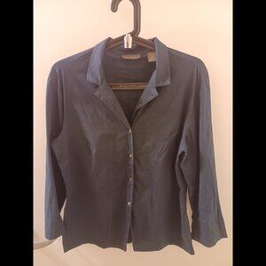 Classic Banana Republic Stretch Navy Blue Dress Shirt